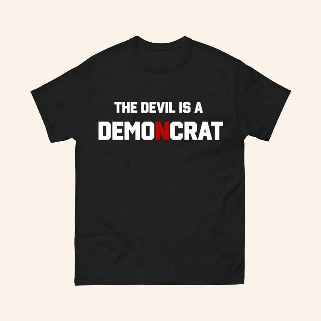 Hang Over Gang Official Merch The Devil Is A Democrat T-Shirt Gifts For Him