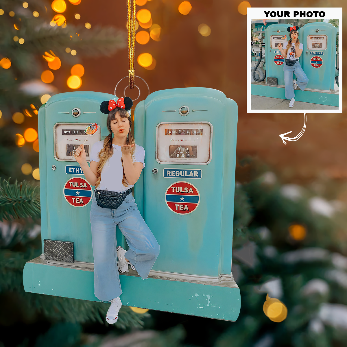 Hanging Out At The Park Personalized Photo Mica Ornament Customized Your Photo Ornamen