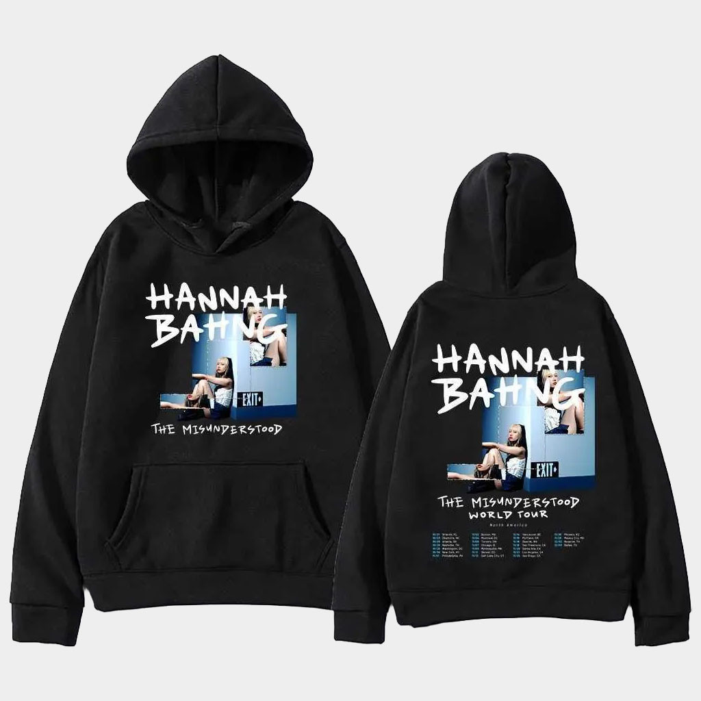 Hannah Bahng Merch The Misunderstood Tour 2025 Hoodie Black Presents For Music Lovers Hannah Bahng Merch The Misunderstood Tour 2025 Hoodie Black Presents For Music Lovers