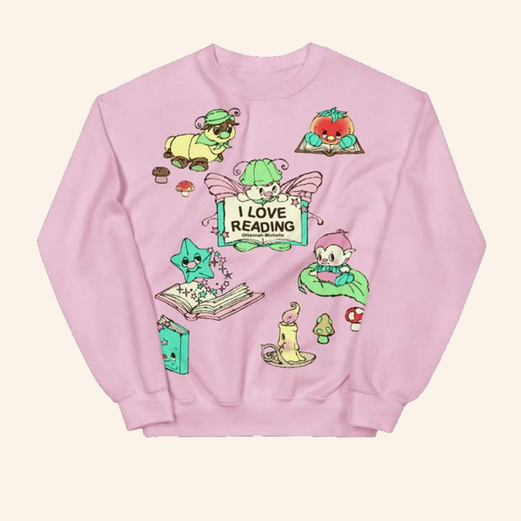 Hannah Michelle Merch I Love Reading Sweatshirt Gift Ideas For Sister