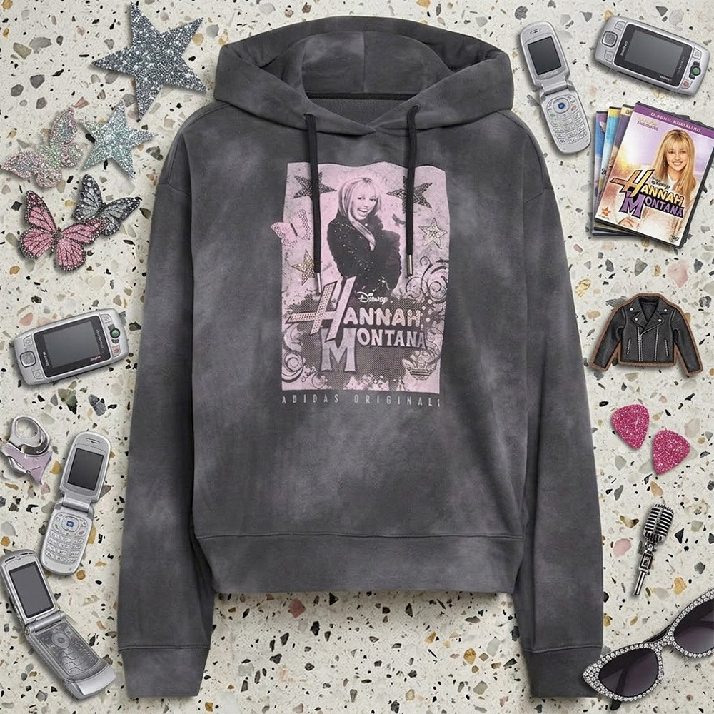Hannah Montana Adidas Vintage Hoodie Trending Fan Gear Retro Merch Best Gift For Fans