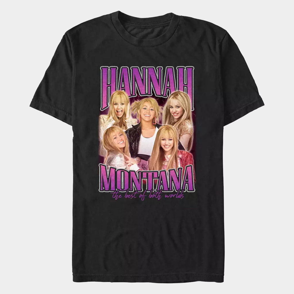 Hannah Montana Merch 2026 D Channel Hannah Montana's Pop Star Montage T-Shirt Fan Apparel
