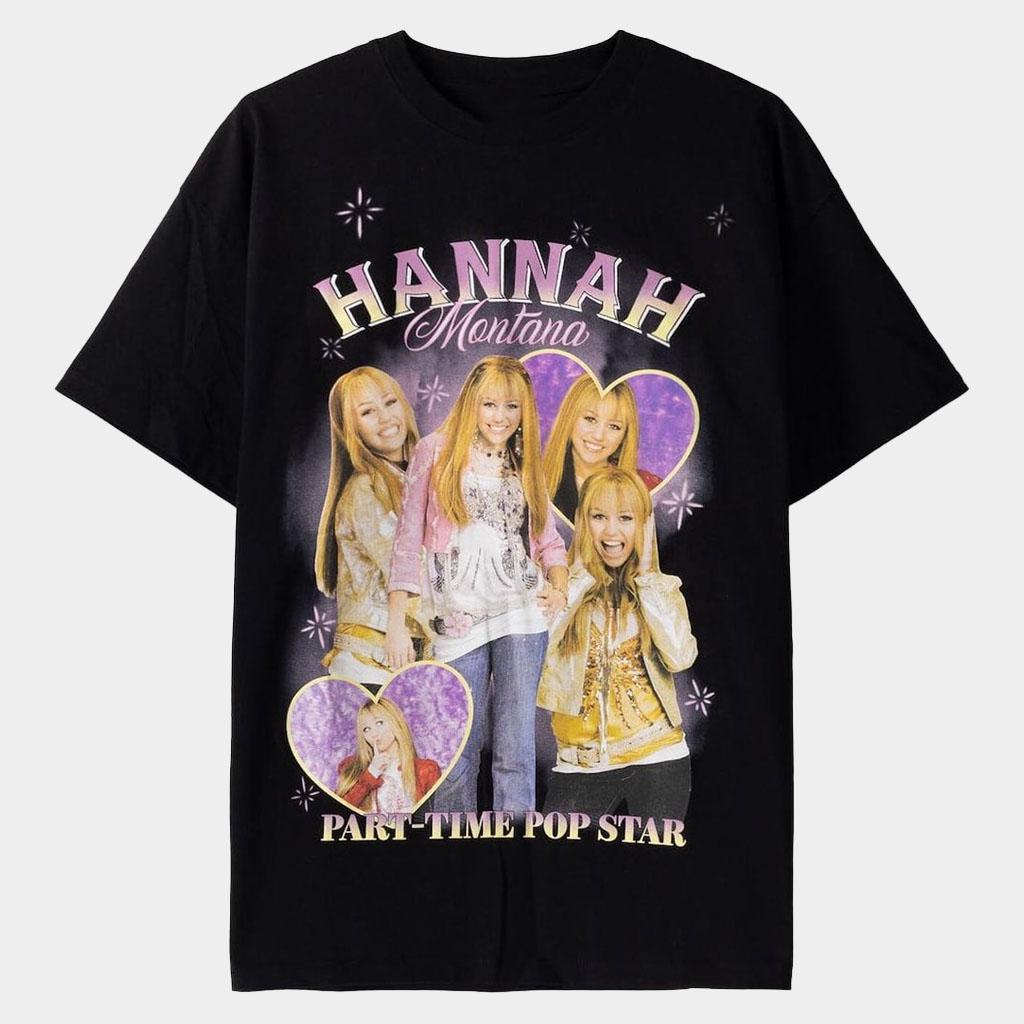 Hannah Montana Merch 2026 Part Time Pop Star T-Shirt Black Best Gifts For Fans