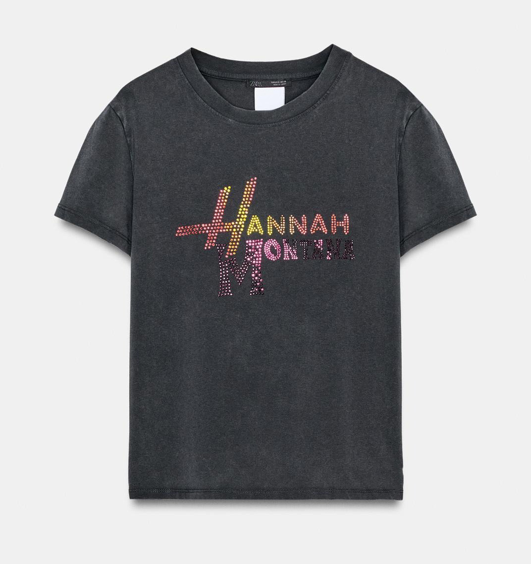 Hannah Montana Rhinestone Logo Graphic T-Shirt Retro 2000s Nostalgia Shirt Best Gift For Music Fans