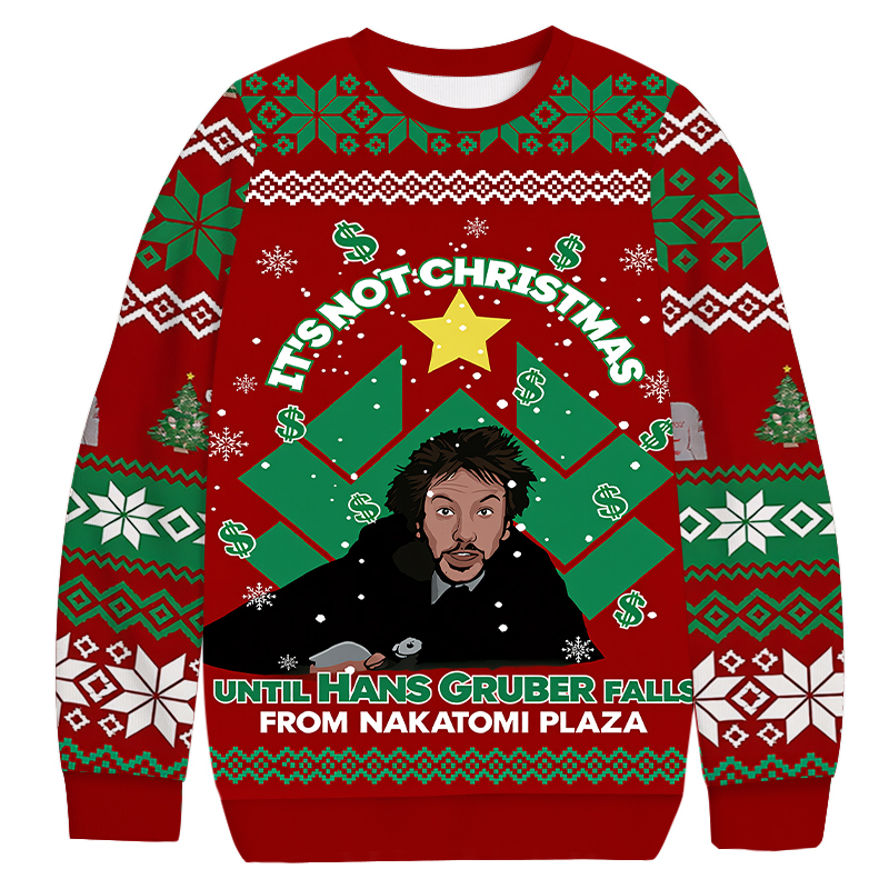 Hans Gruber Christmas Ugly Sweatshirt Funny Christmas Holiday Sweater Gift Ideas