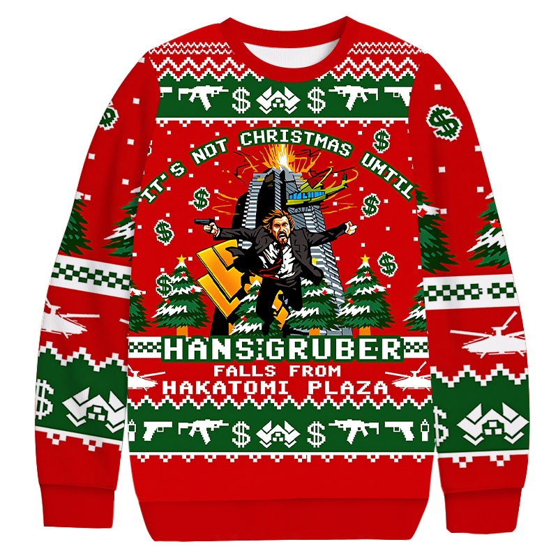 Hans Gruber Nakatomi Plaza Christmas Ugly Sweatshirt Christmas Gift For Family