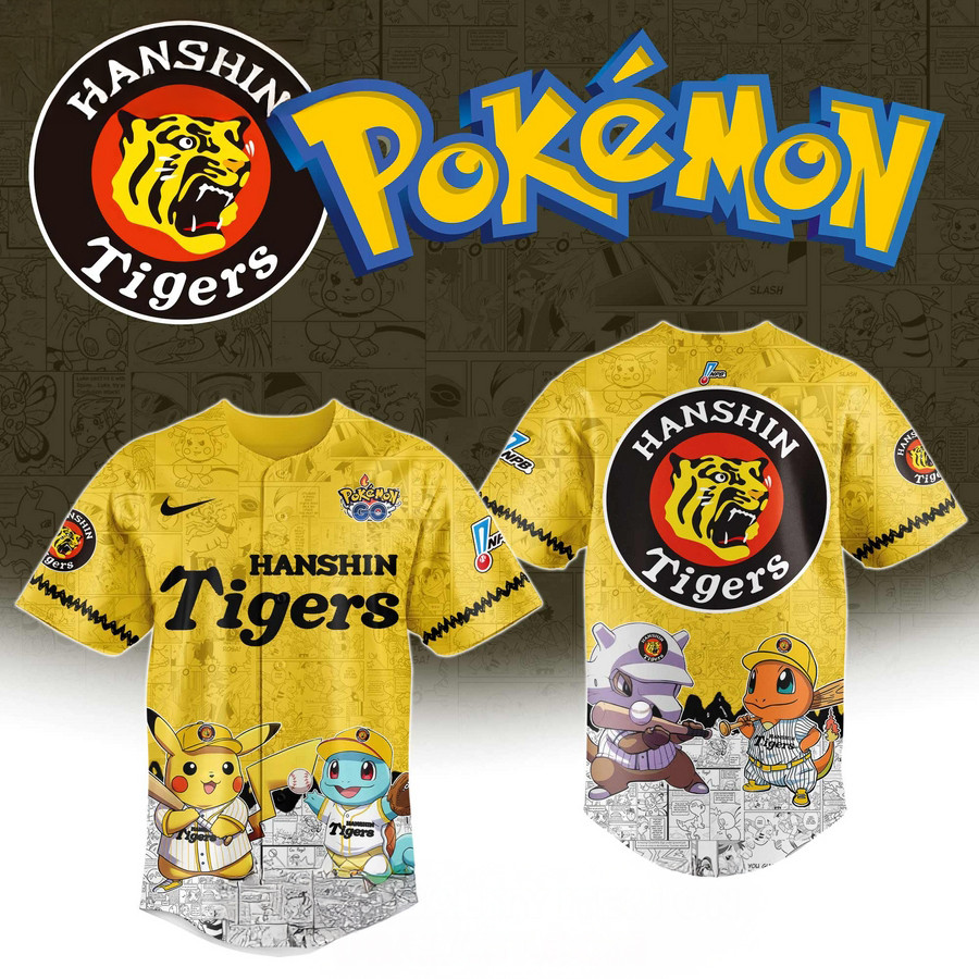 Hanshin Tigers x Pokemon Baseball Jersey Baseball Best Gifts
