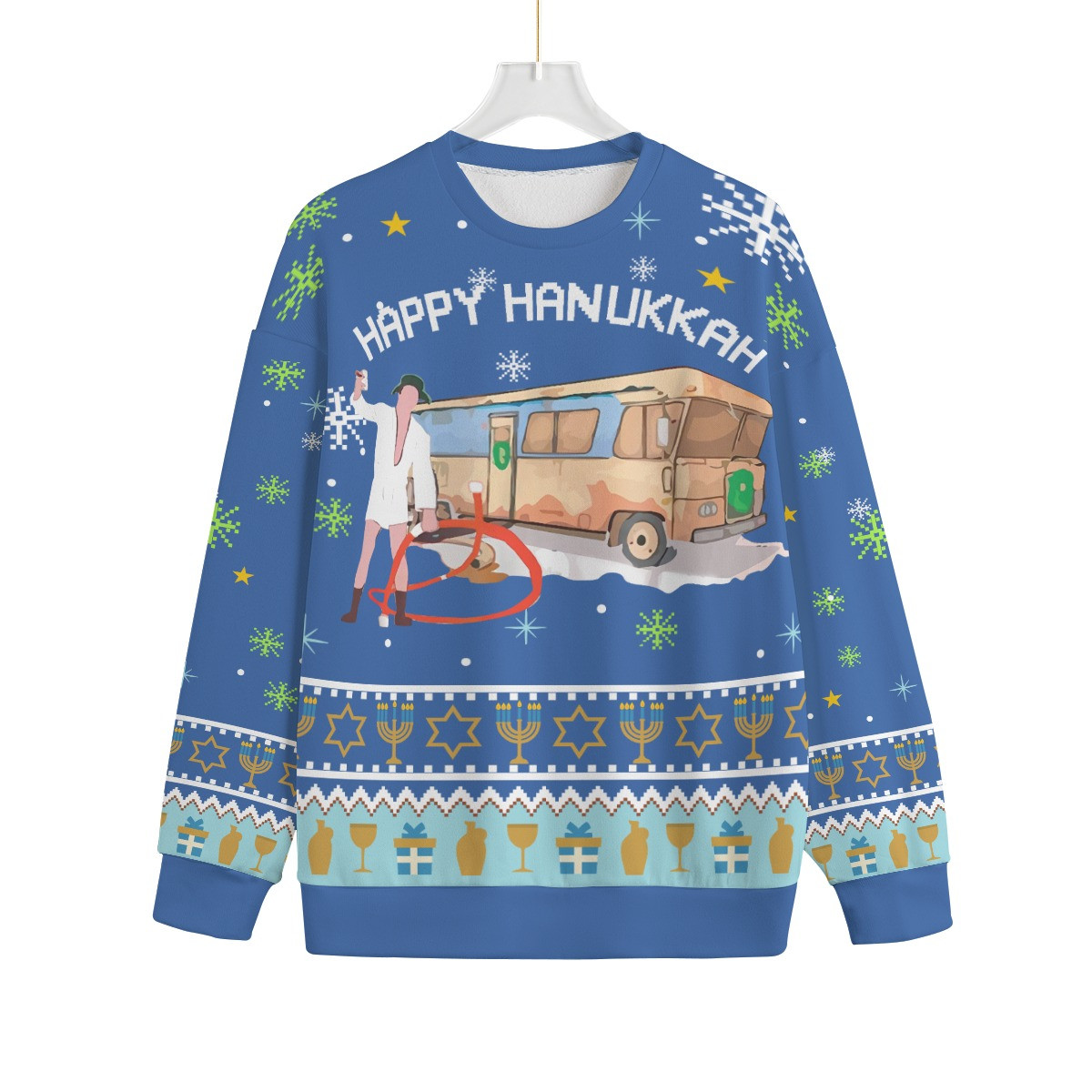Hanukkah Shitters Full Men Big And Tall Christmas Sweater Comfortable Holiday Sweater for Chilly Nights