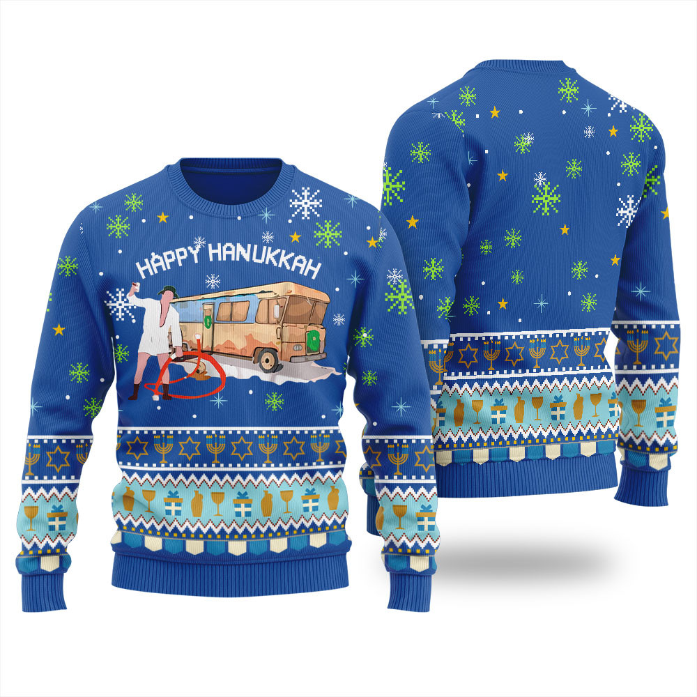 Hanukkah Shitters Full Mens Ugly Christmas Sweater Funny Xmas Sweater for Ugly Sweater Parties
