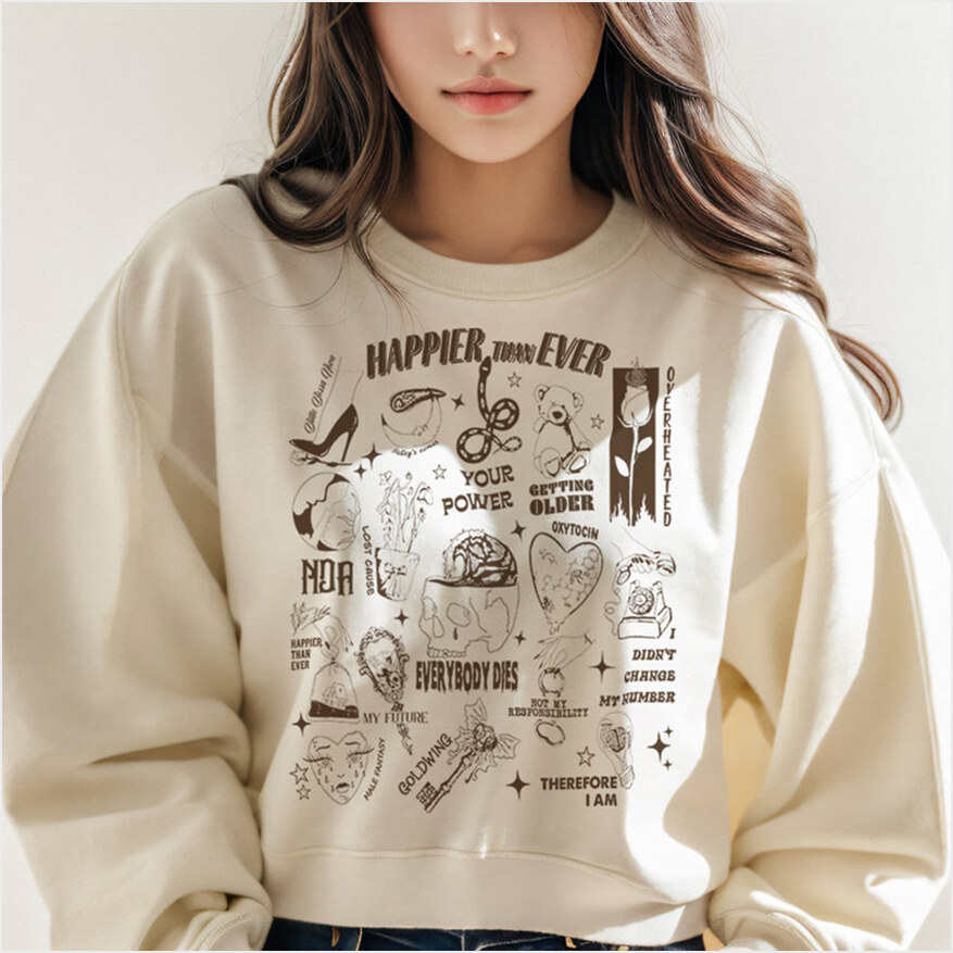 Happier Than Ever Hotline T-Shirt, Billie Sweatshirt, Happier Than Ever Vintage Sweatshirt Gifts For Sister Happier Than Ever Hotline T-Shirt, Billie Sweatshirt, Happier Than Ever Vintage Sweatshirt Gifts For Sister