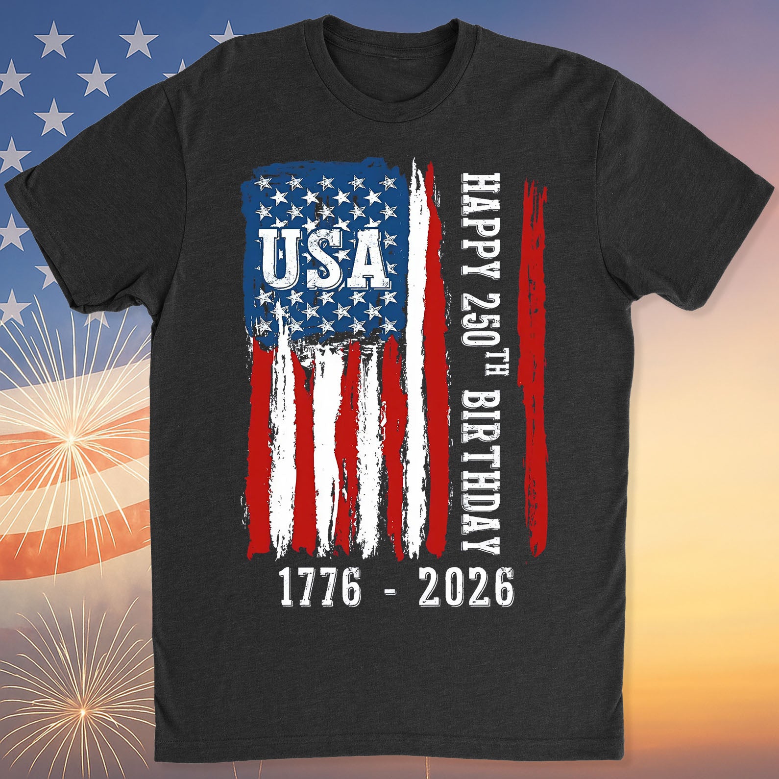 Happy 250 Years Birthday Usa Shirt Patriotic 4th Of July 1776-2026 T-shirt America 250th Anniversary