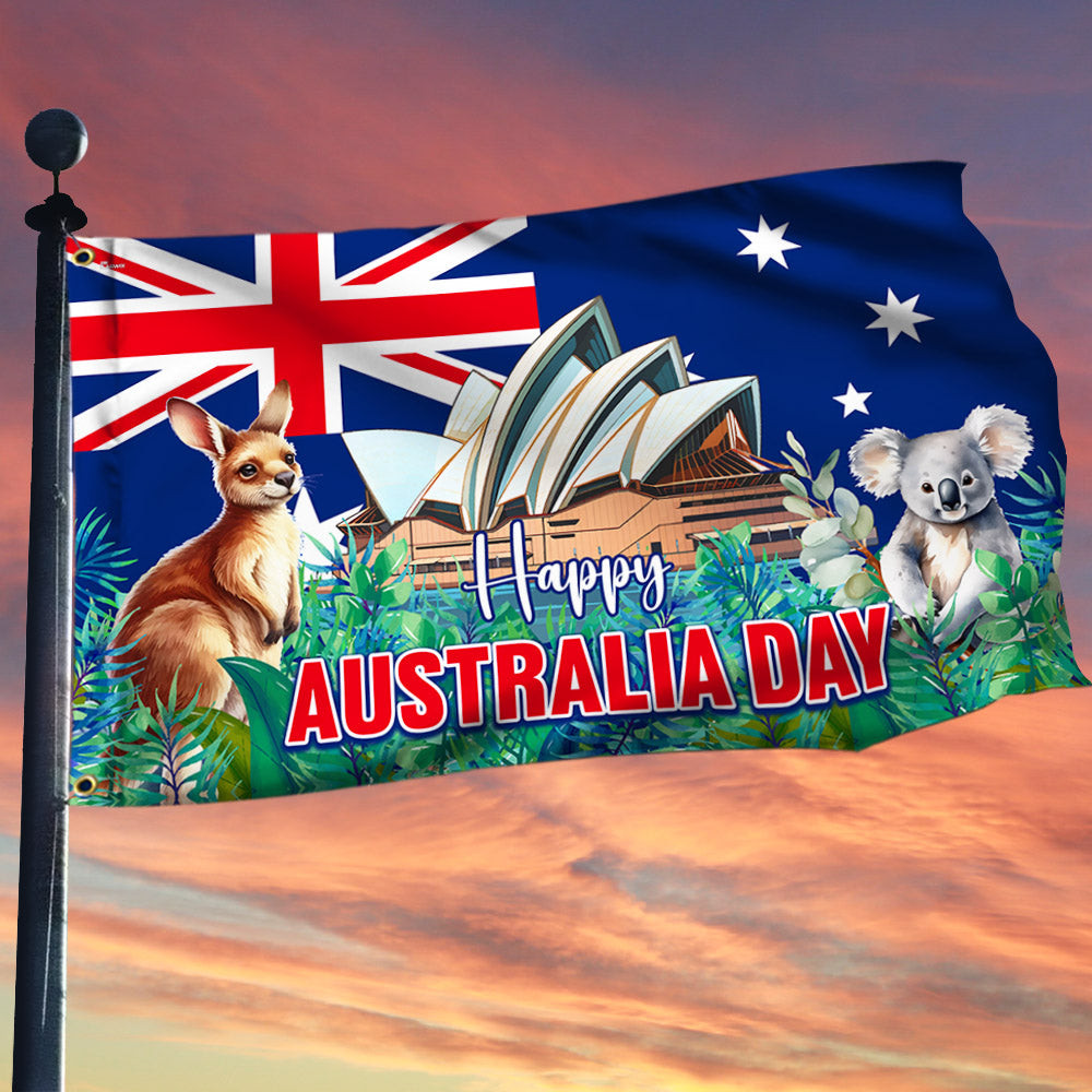 Happy Australia Day Australian Grommet Flag