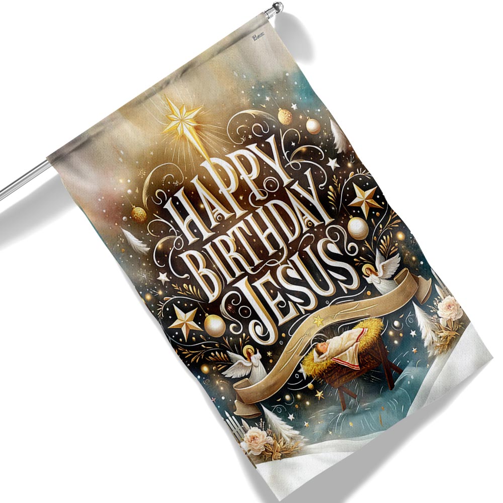 Happy Birthday Jesus Flag