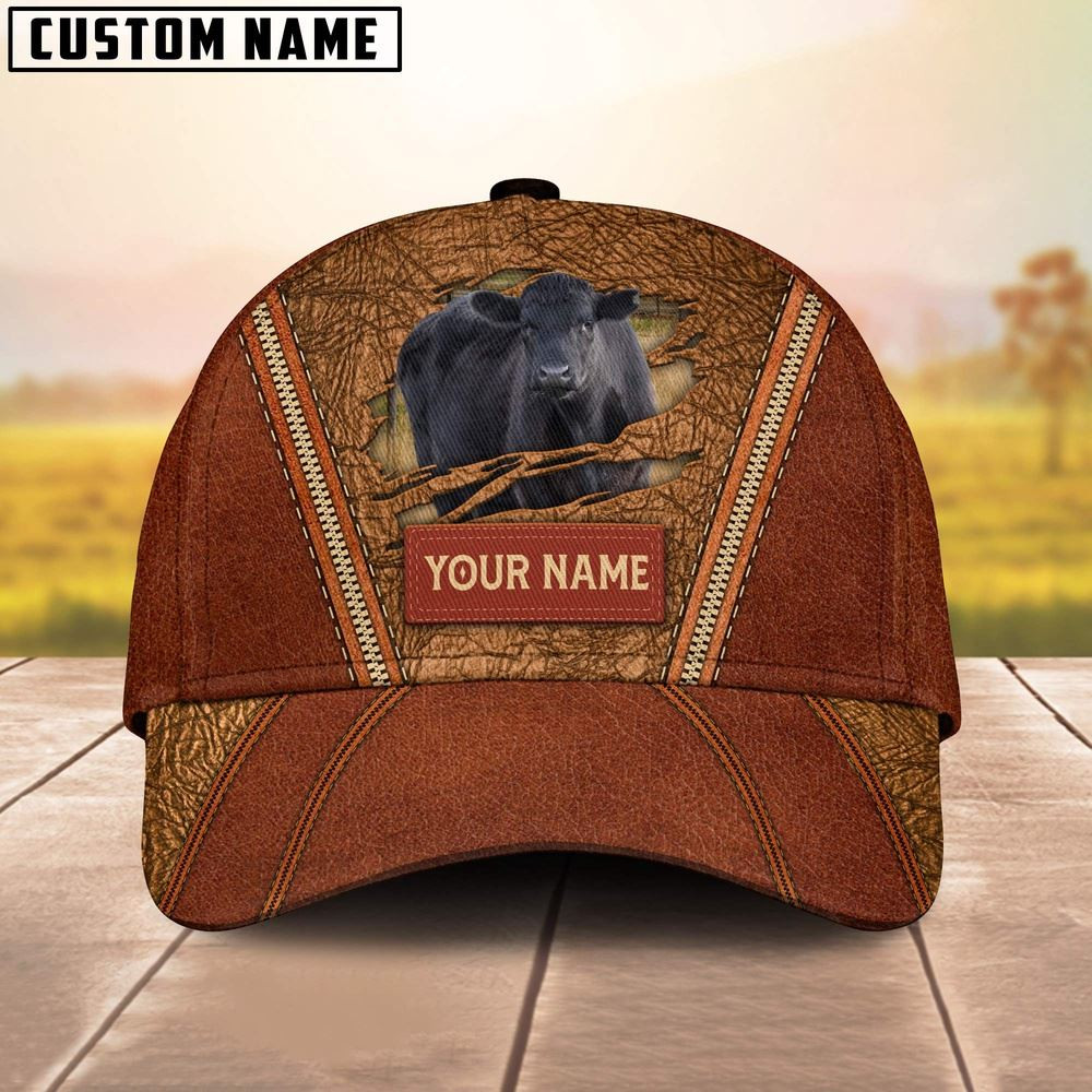 Happy Black Angus Customized Name Cap Farm Cap Farmer Baseball Cap Gift For Farmer