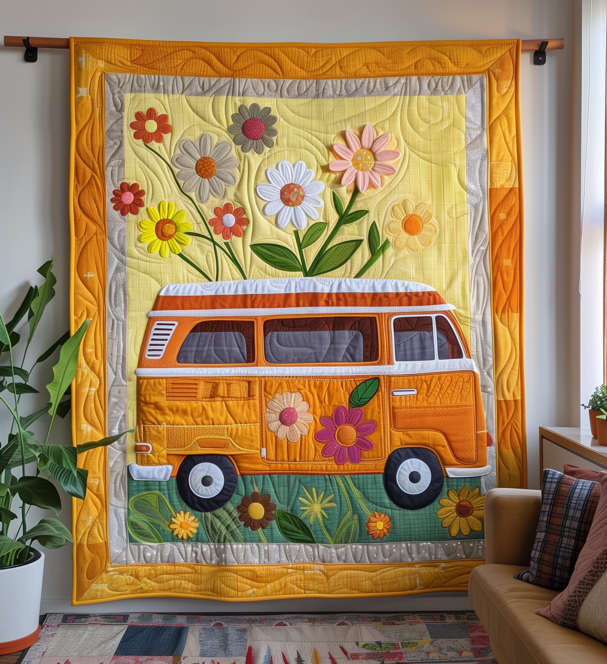 Happy Camper Quilted Blanket Gifts For Camping Lovers