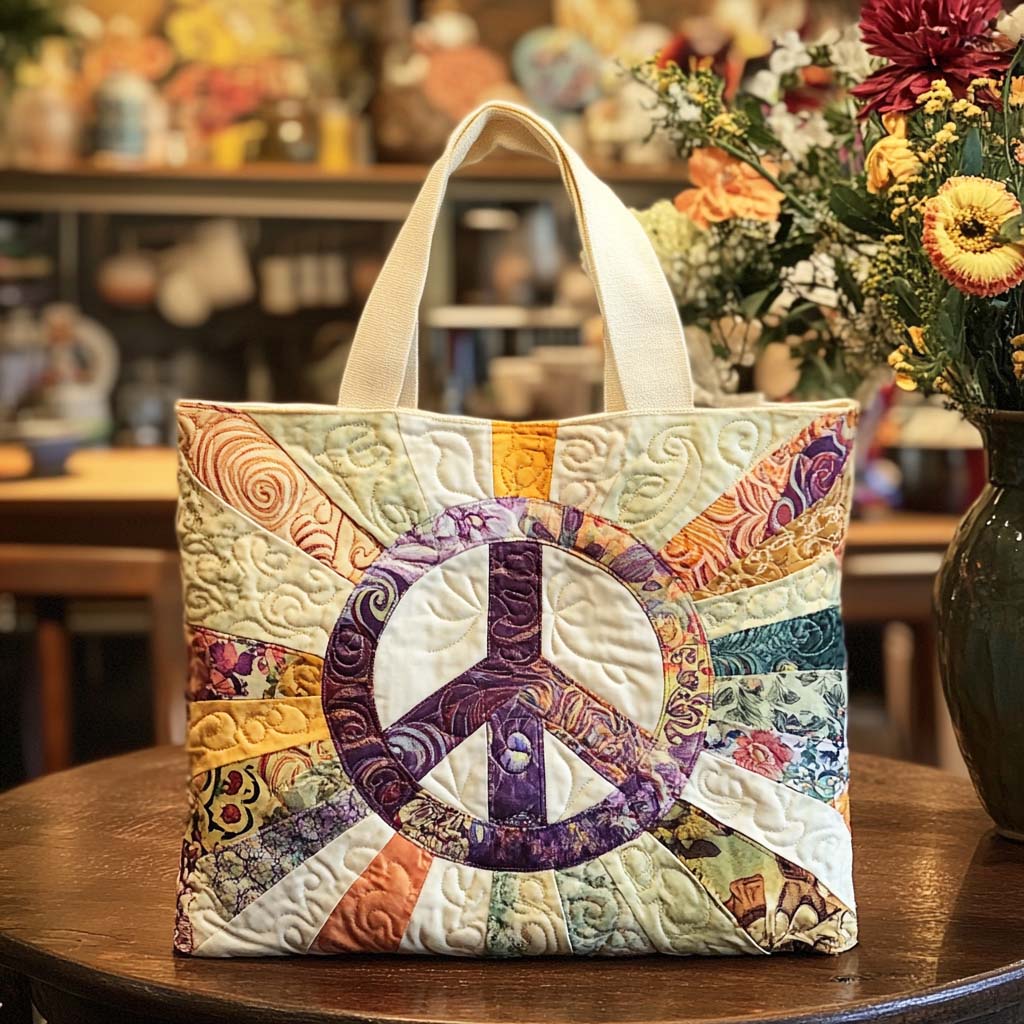 Happy Camper Quilted Tote Bag Gifts For Hippie Girlfriend