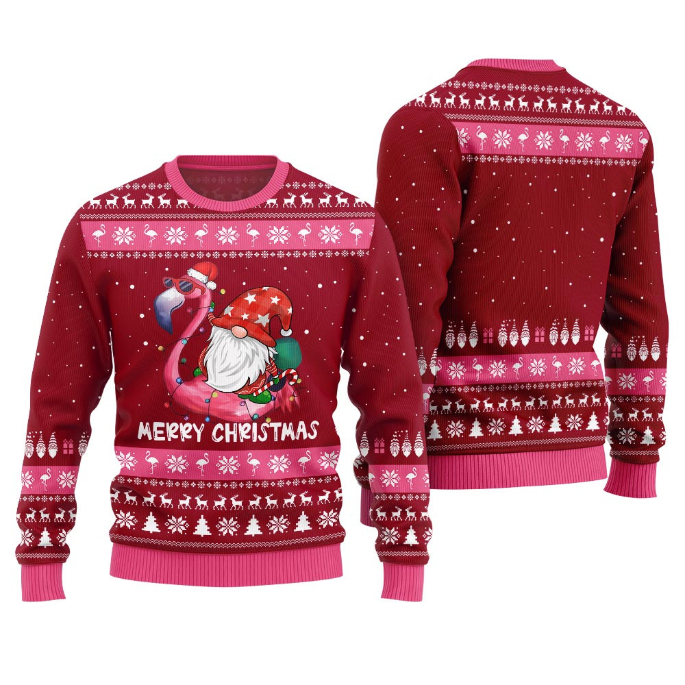 Happy Christmas Flamingo Ugly Sweater Best Gift Idea for Christmas Enthusiasts