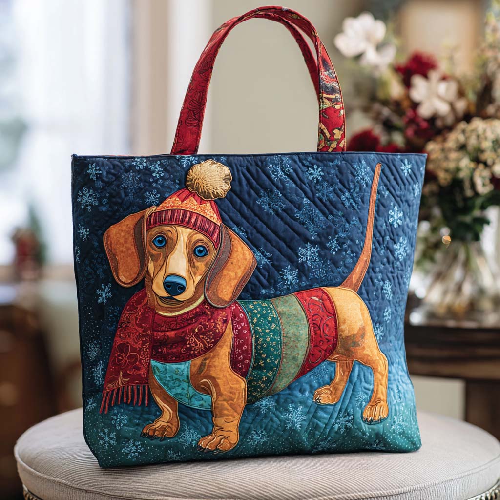 Happy Ears Quilted Tote Bag Dog Lovers Birthday Presents