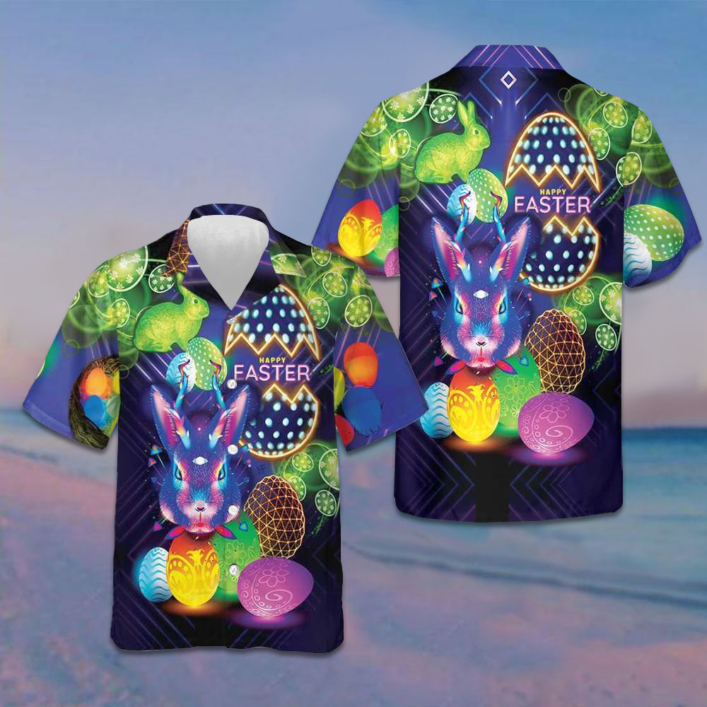 Happy Easter Bunny Hawaiian Shirt Funny Easter Shirt Gifts For Boyfriend