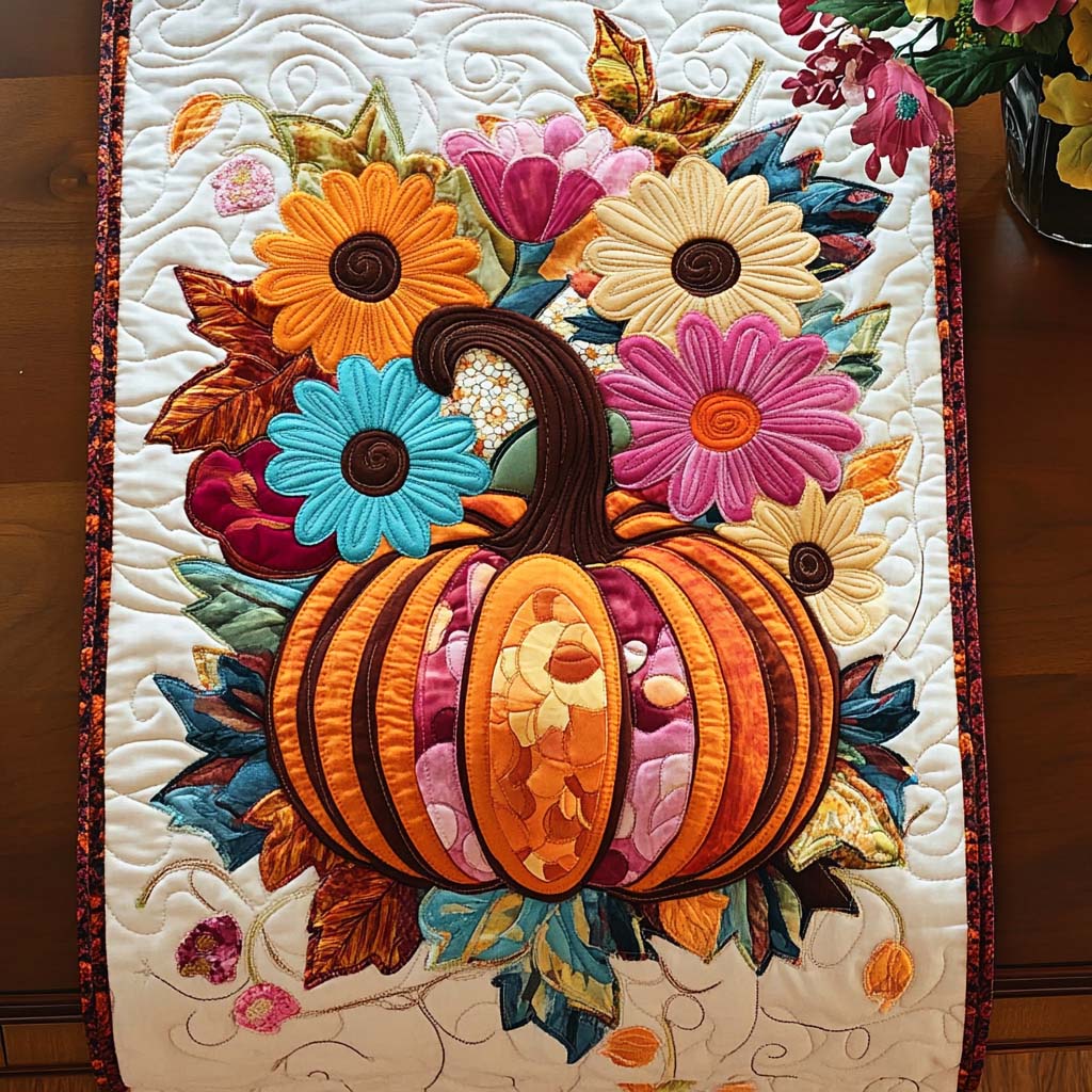 Happy Fall Moments Quilted Table Runner Fall Themed Table Runners Family Gift Ideas