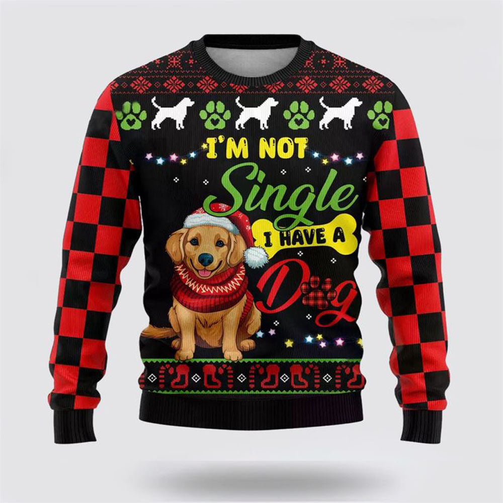 Happy Golden Dog Ugly Christmas Sweater Christmas Gift For Dog Love