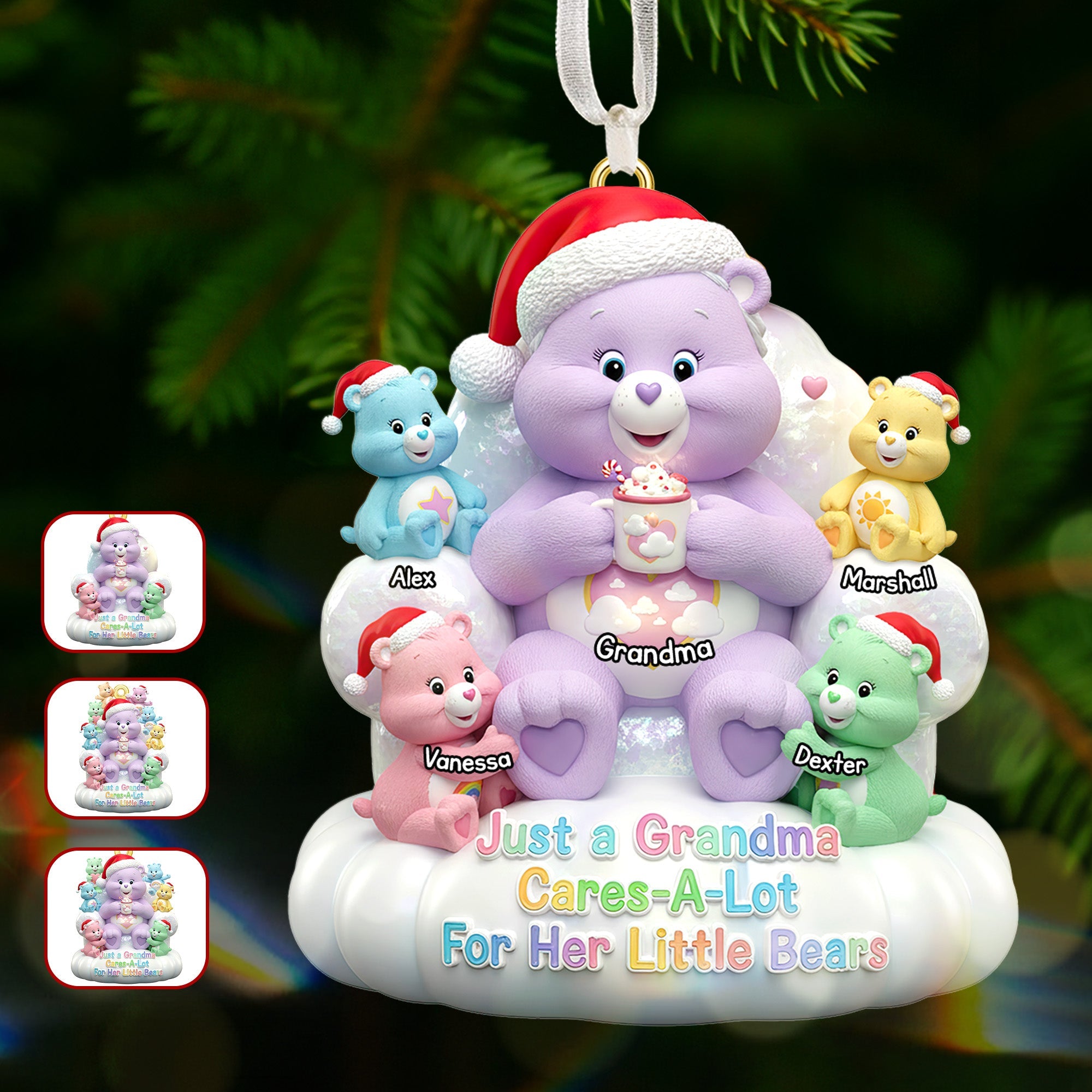 Happy Grandma Christmas Ornament Personalized Gifts For Grandma - Holiday Season Gift Idea