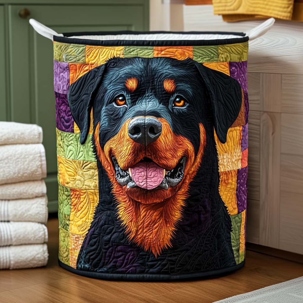 Happy Guardian Quilted Laundry Basket High-Quality Quilted Laundry Hamper for Family Use