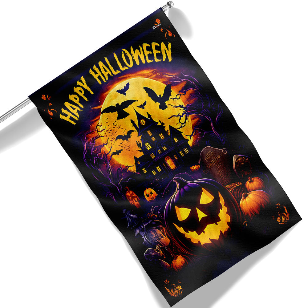 Happy Halloween Pumpkin Flag