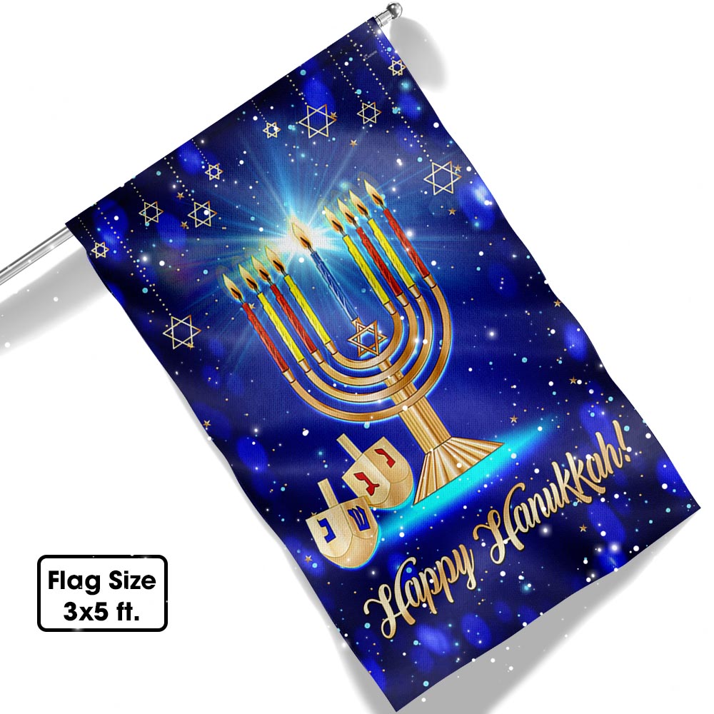 Happy Hanukkah Flag Festival Of Lights
