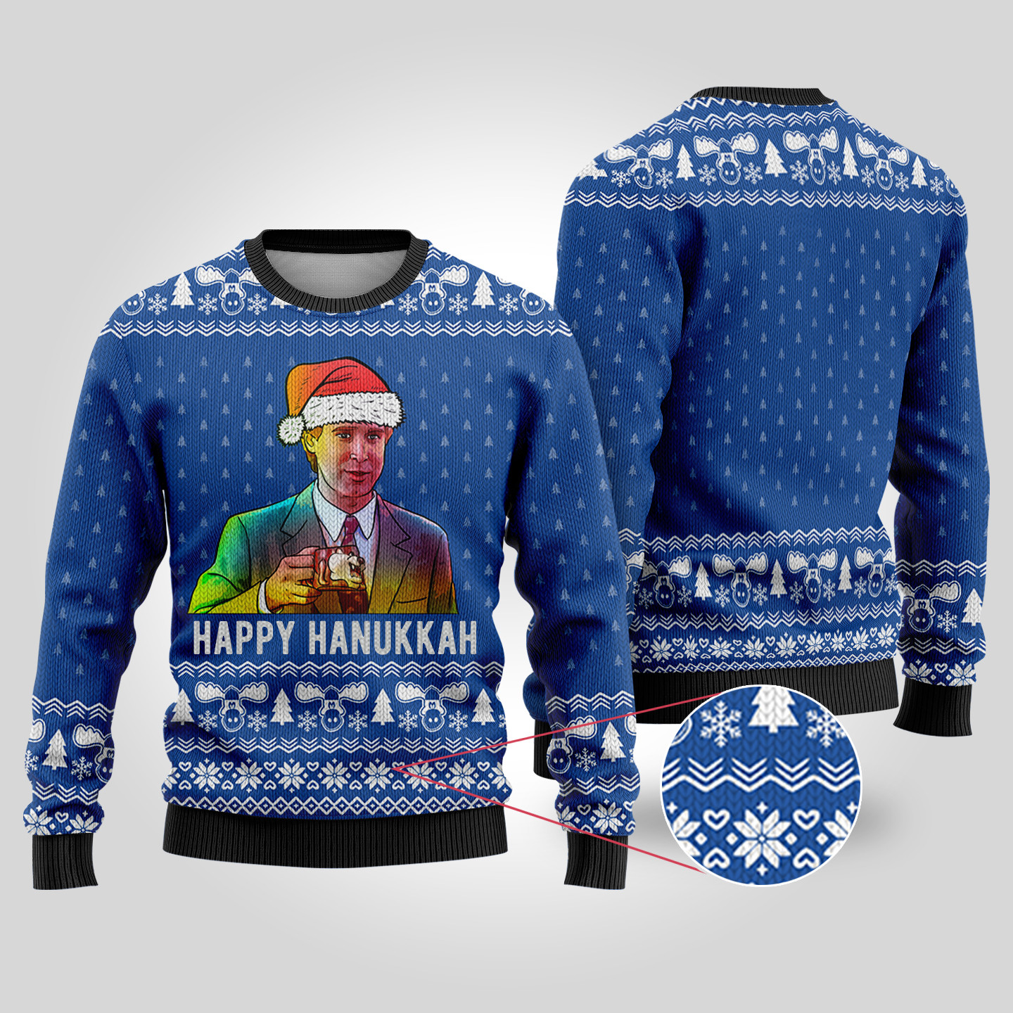 Happy Hanukkah National Lampoon Royal Ugly Sweater Lovely Christmas Sweater Gift for Mom or Grandma
