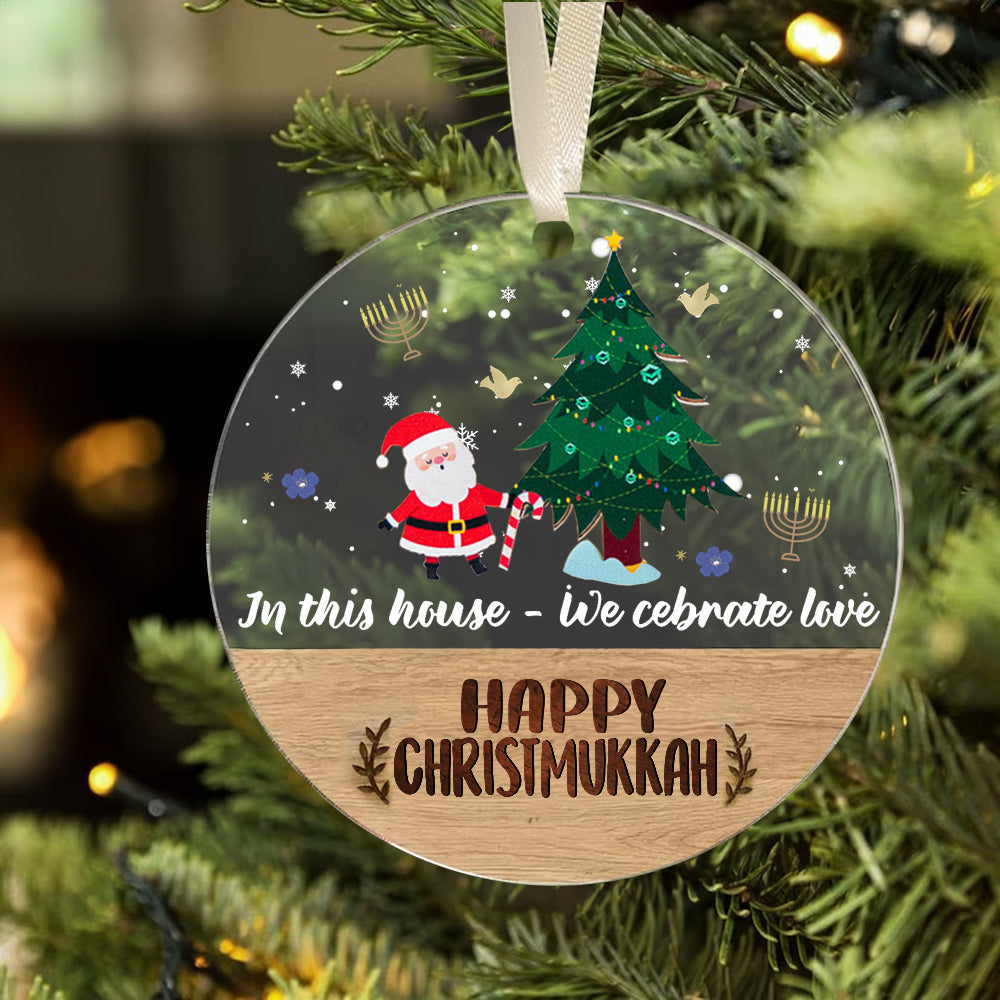 Happy Hanukkah Ornament Hanukkah And Christmas Decorations In This House We Celebrate Love Happy Hanukkah Ornament Hanukkah And Christmas Decorations In This House We Celebrate Love