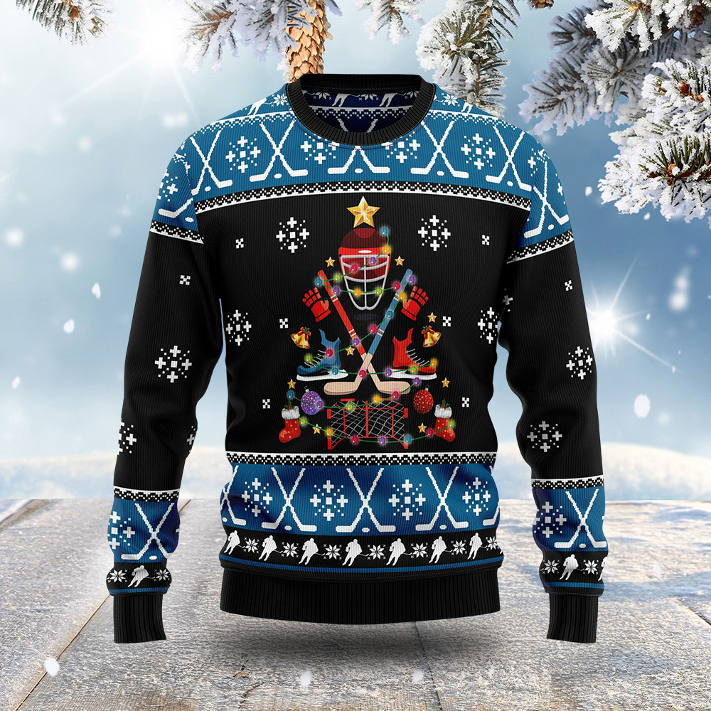 Happy Hockey Days Ugly Christmas Sweater Christmas Apparel Hockey Lover Gifts