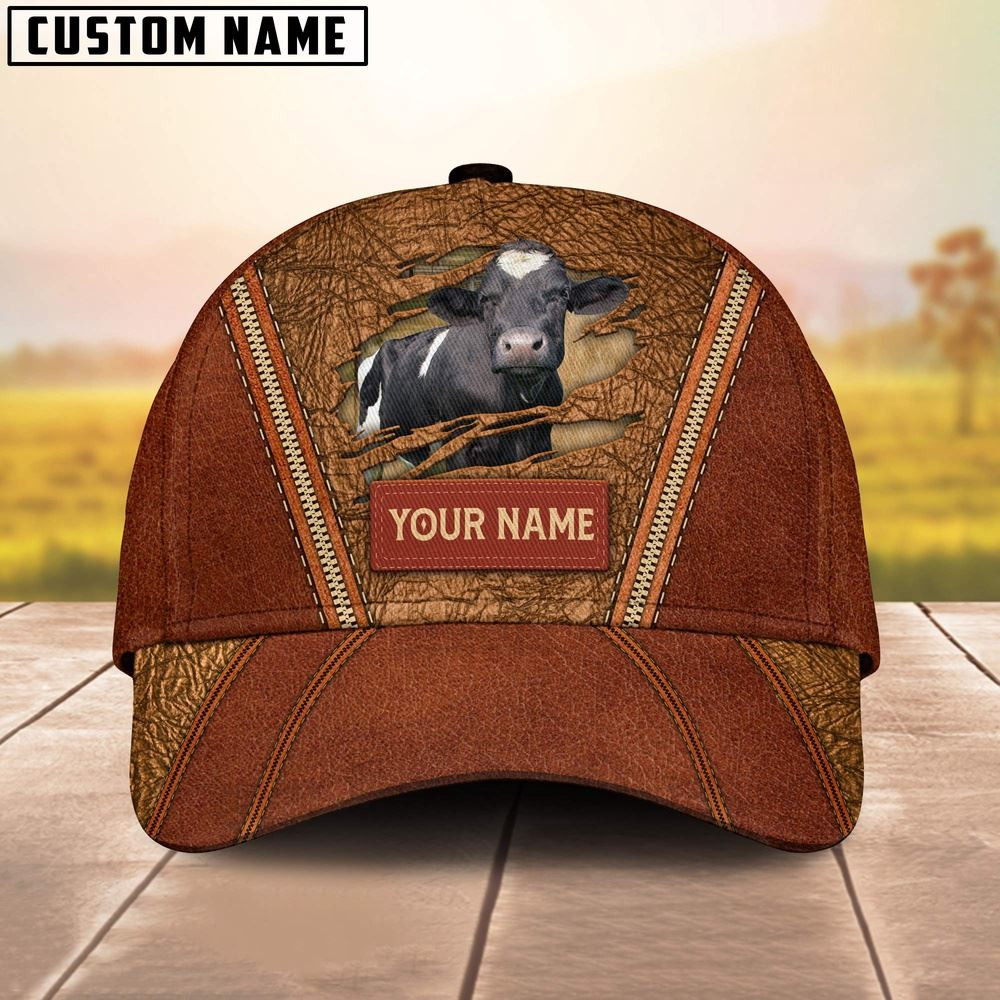 Happy Holstein Customized Name Cap Farm Cap Farmer Baseball Cap Gift For Farmer