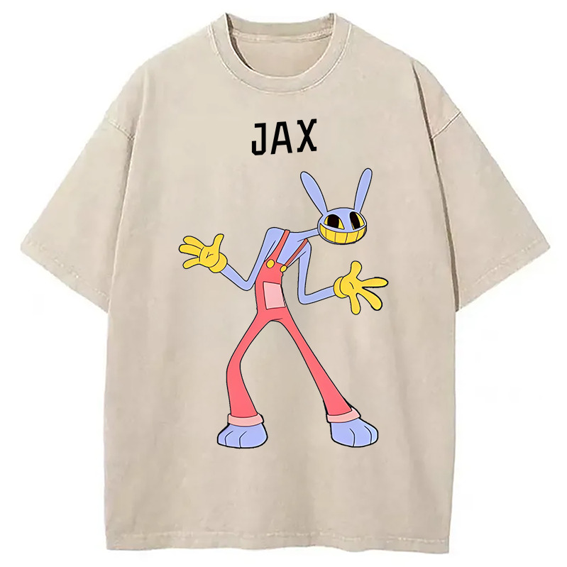 Happy Jax Washed T-Shirt Casual Oversized Outfit Style Gifts For BFF