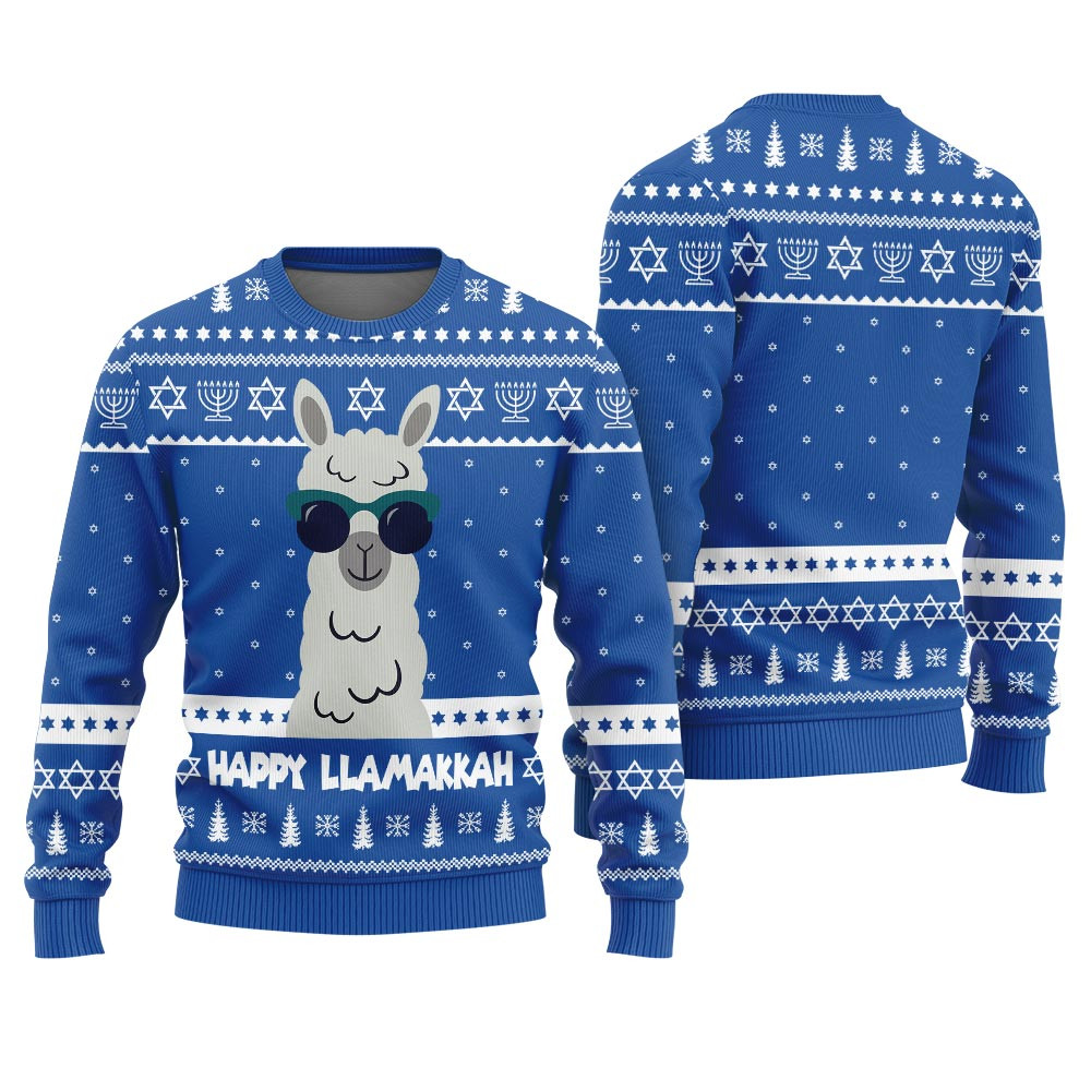 Happy Llamakkah Funny Hanukkah Sweater Holiday Gift Merch That Everyone Will Adore