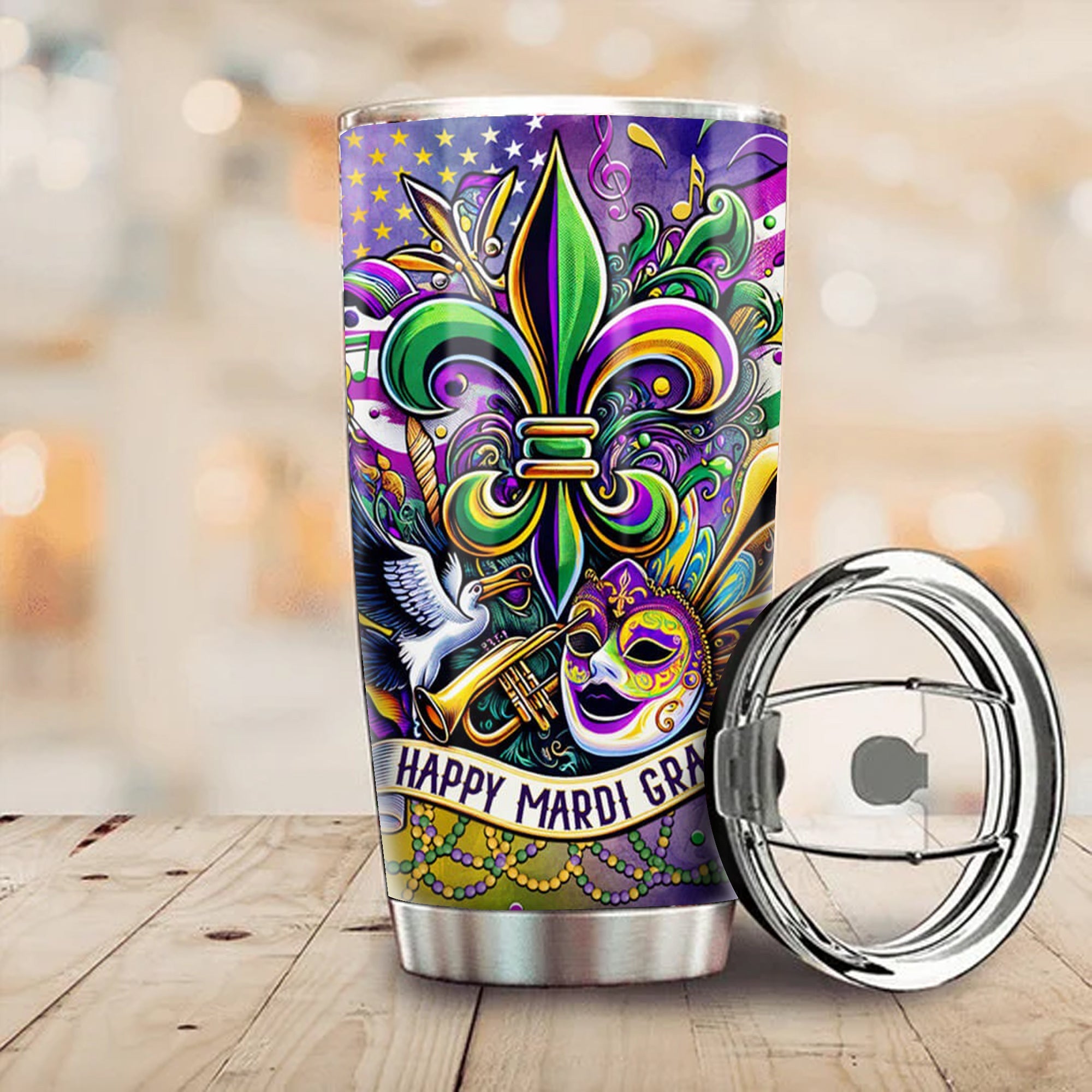 Happy Mardi Gras Louisiana Tumbler Fleur-De-Lis New Orleans Tumbler Mardi Gras Gifts Happy Mardi Gras Louisiana Tumbler Fleur-De-Lis New Orleans Tumbler Mardi Gras Gifts