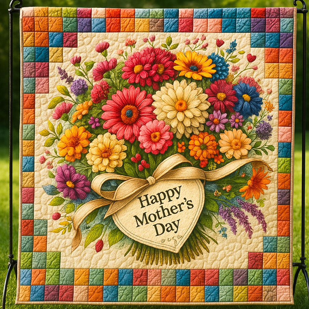 Happy Moments Quilted Blanket Home Bedding Decor Christmas Gift Ideas For Mom