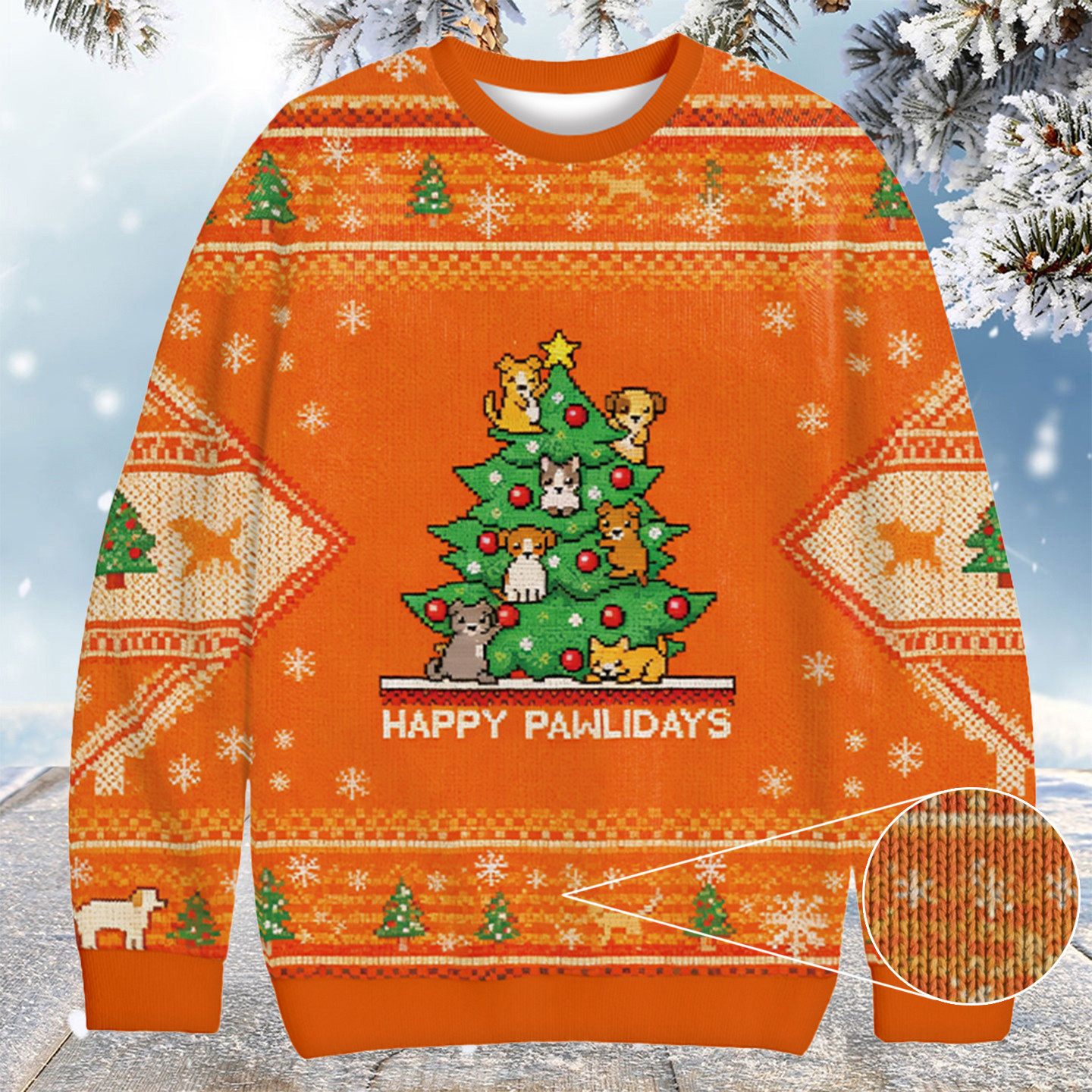 Happy Pawlidays Christmas Ugly Sweater Cute Xmas Clothing Bro Christmas Gifts