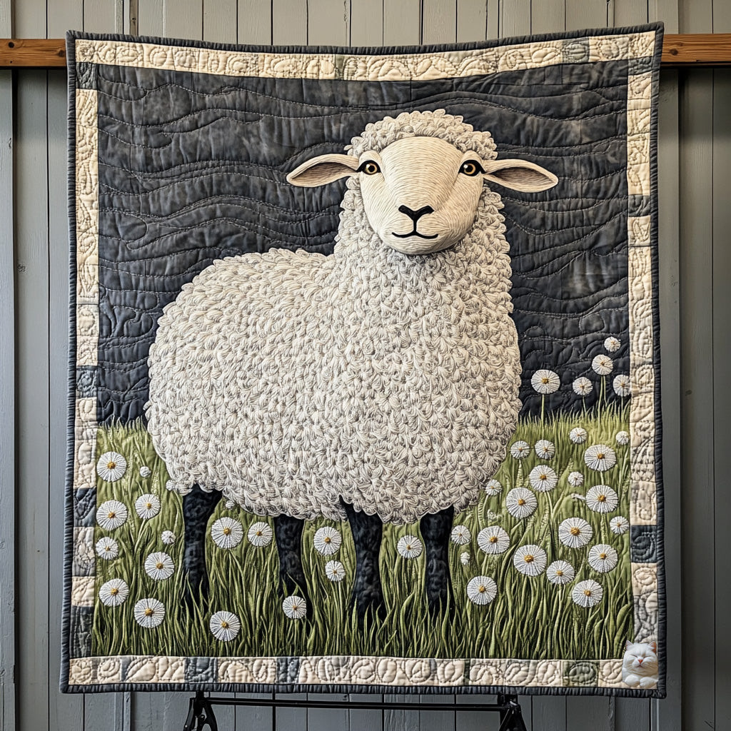 Happy Sheep Cute Holiday Xmas Quilt Blanket Christmas Gifts For Your Girlfriend