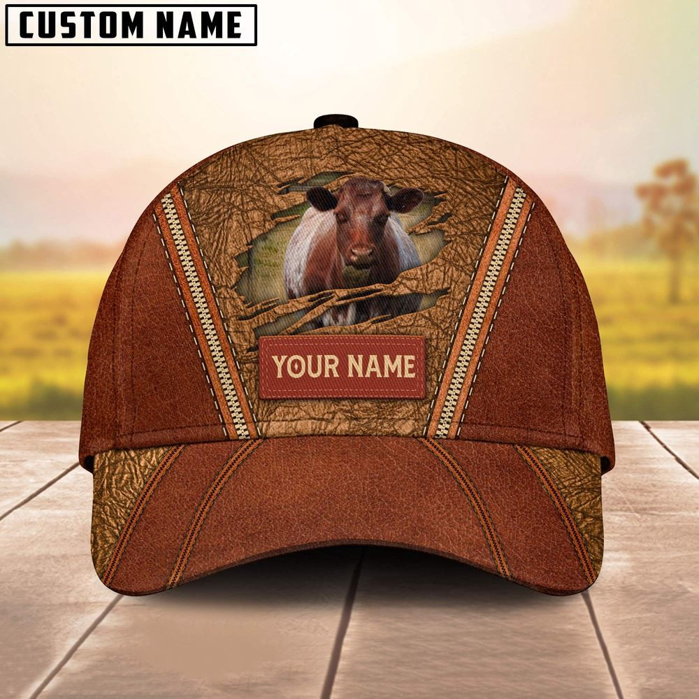 Happy Shorthorn Customized Name Cap Farm Cap Farmer Baseball Cap Gift For Farmer