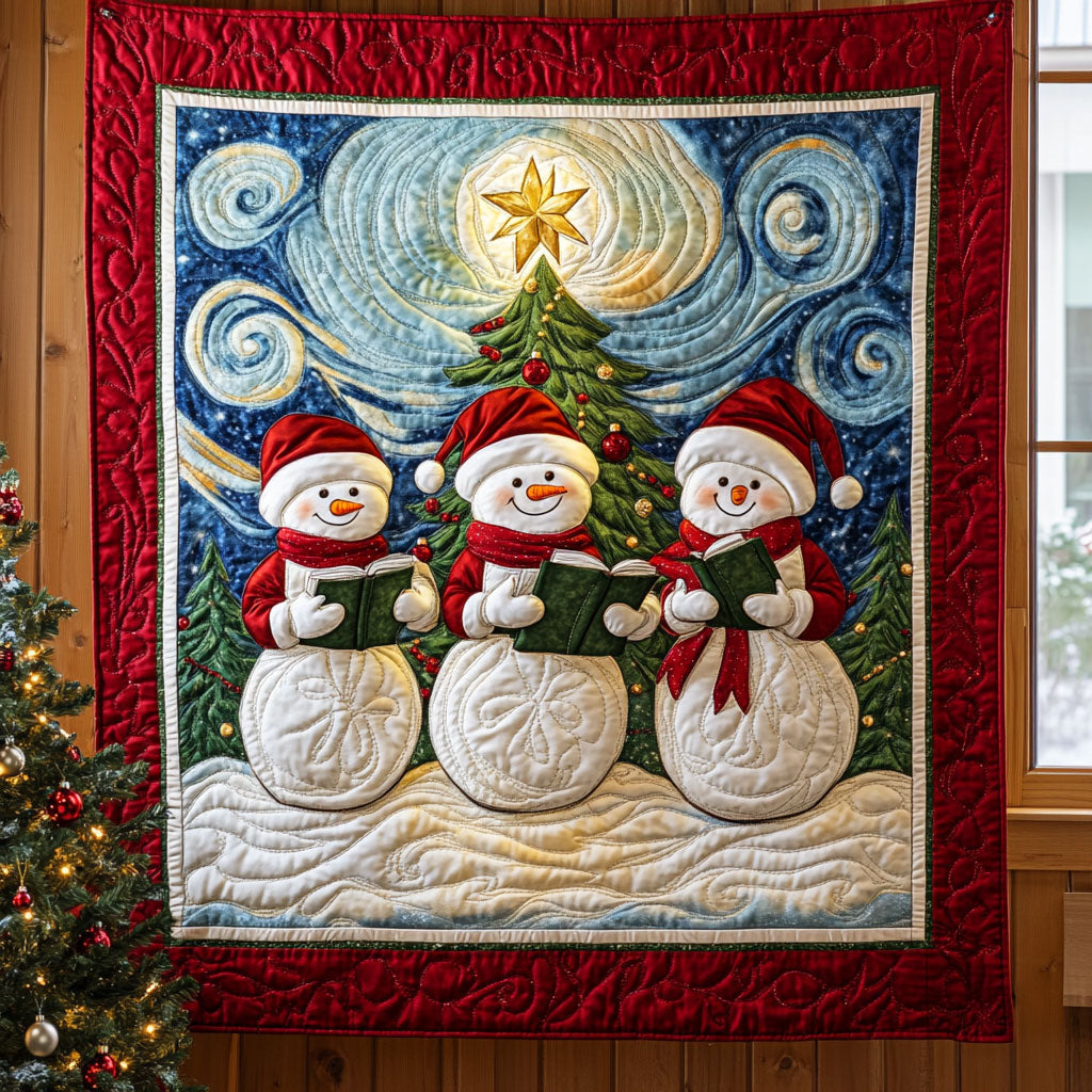 Happy Snowman Quilt Blanket Christmas Throws Best Presents For Teenage Guys