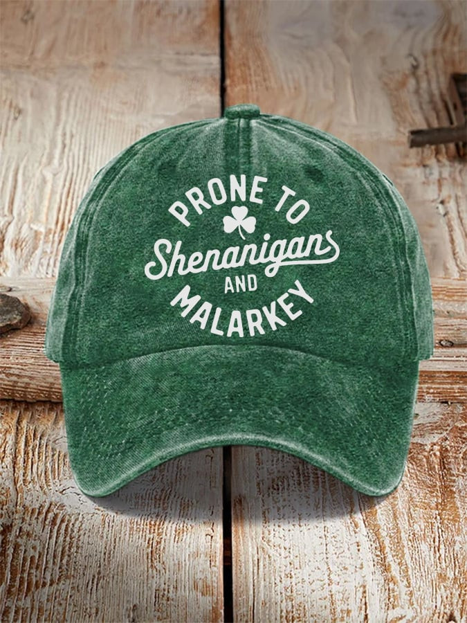 Happy St Patrick's Day Hat Prone to Shenanigans And Malarkey Hat Ireland Forever Cap Happy St Patrick's Day Hat Prone to Shenanigans And Malarkey Hat Ireland Forever Cap
