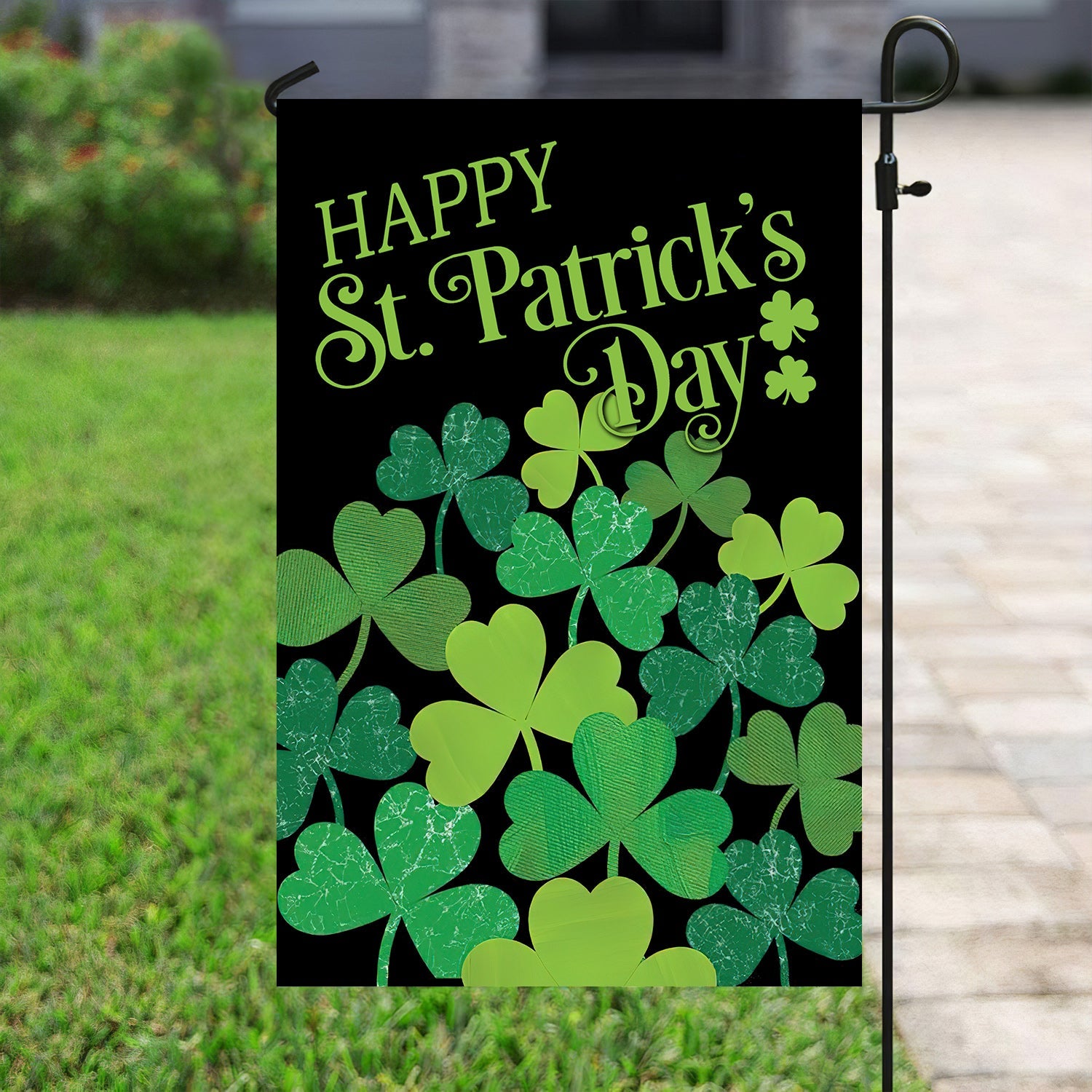 Happy St Patrick's Day Shamrocks Clovers Flag Patricks Day Irish Outdoor Decoration Gift Ideas