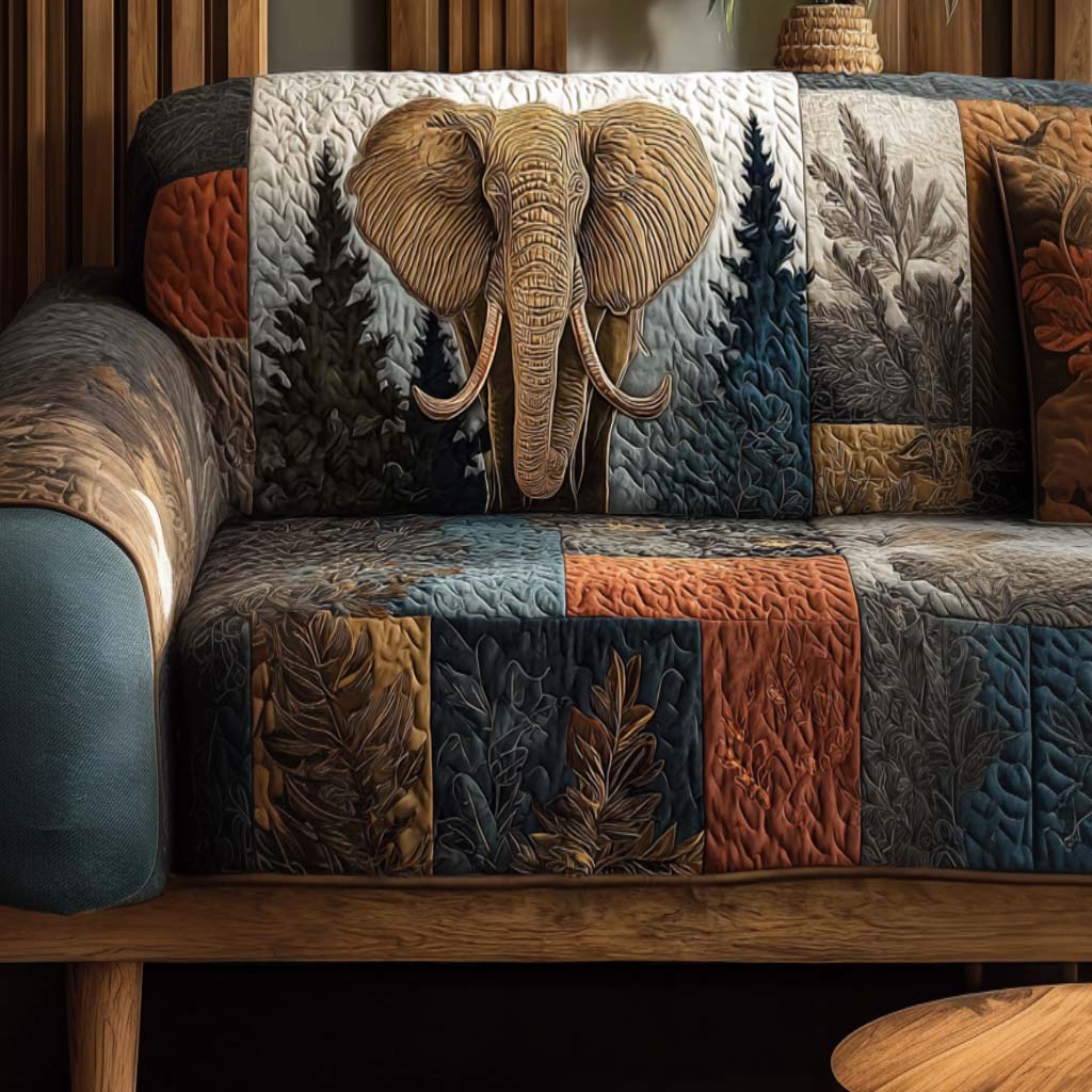 Happy Trunk Quilted Sofa Cover Sofa Seat Covers Elephant Christmas Gifts