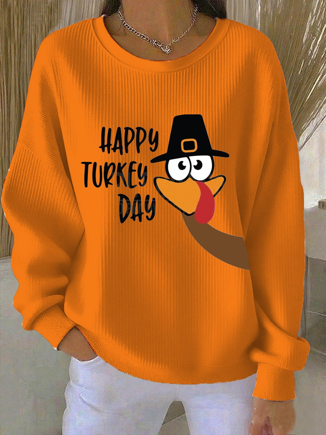 Happy Turkey Day Thanksgiving Sweatshirt Turkey Feast Apparel Gifts For Turkey Lovers