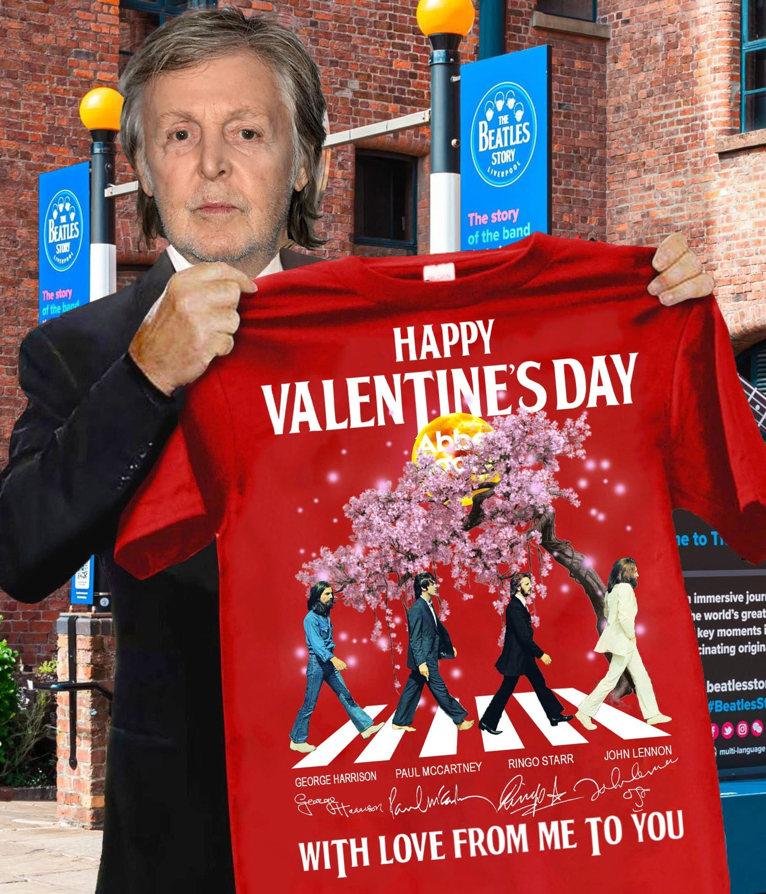 Happy Valentine'S Day With Love From Me To You T-Shirt Valentine Gifts For Him