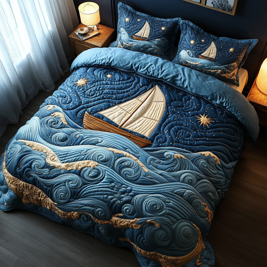 Harbor Light Quilted Bedding Set Bed Decor Ideas Sailboat Gifts For Her