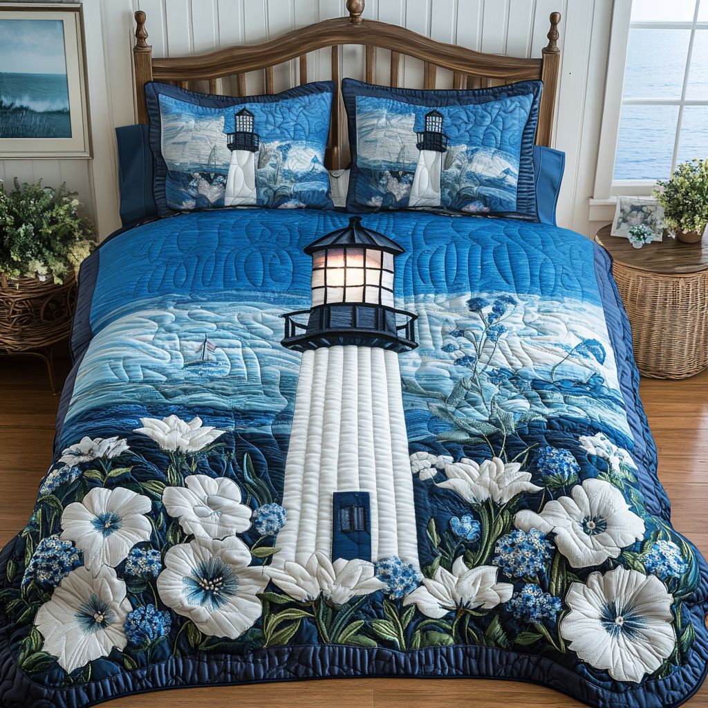 Harbor Light Quilted Bedding Set Best Comforter Sets Great Lighthouse Gifts
