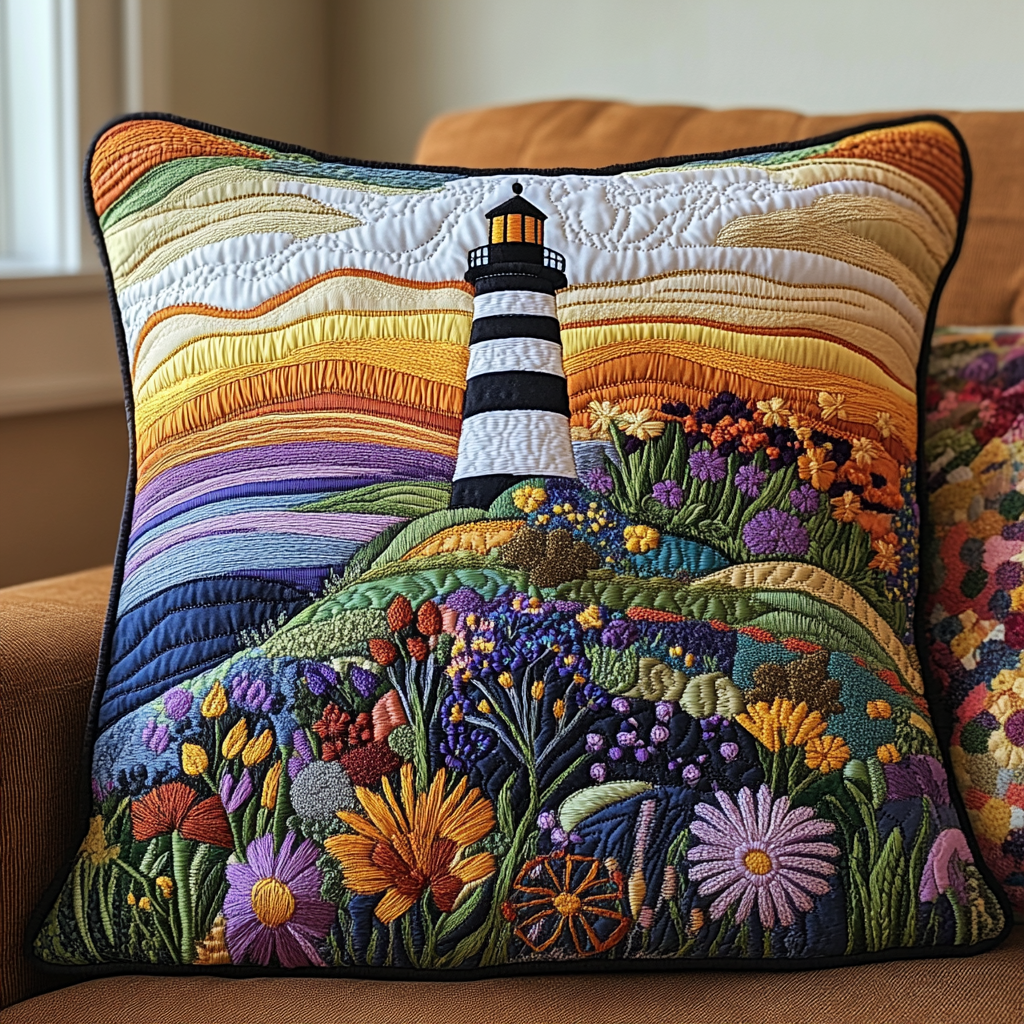 Harbor Light Quilted Pillow Case Decorative Pillow Cases Great Lighthouse Gifts