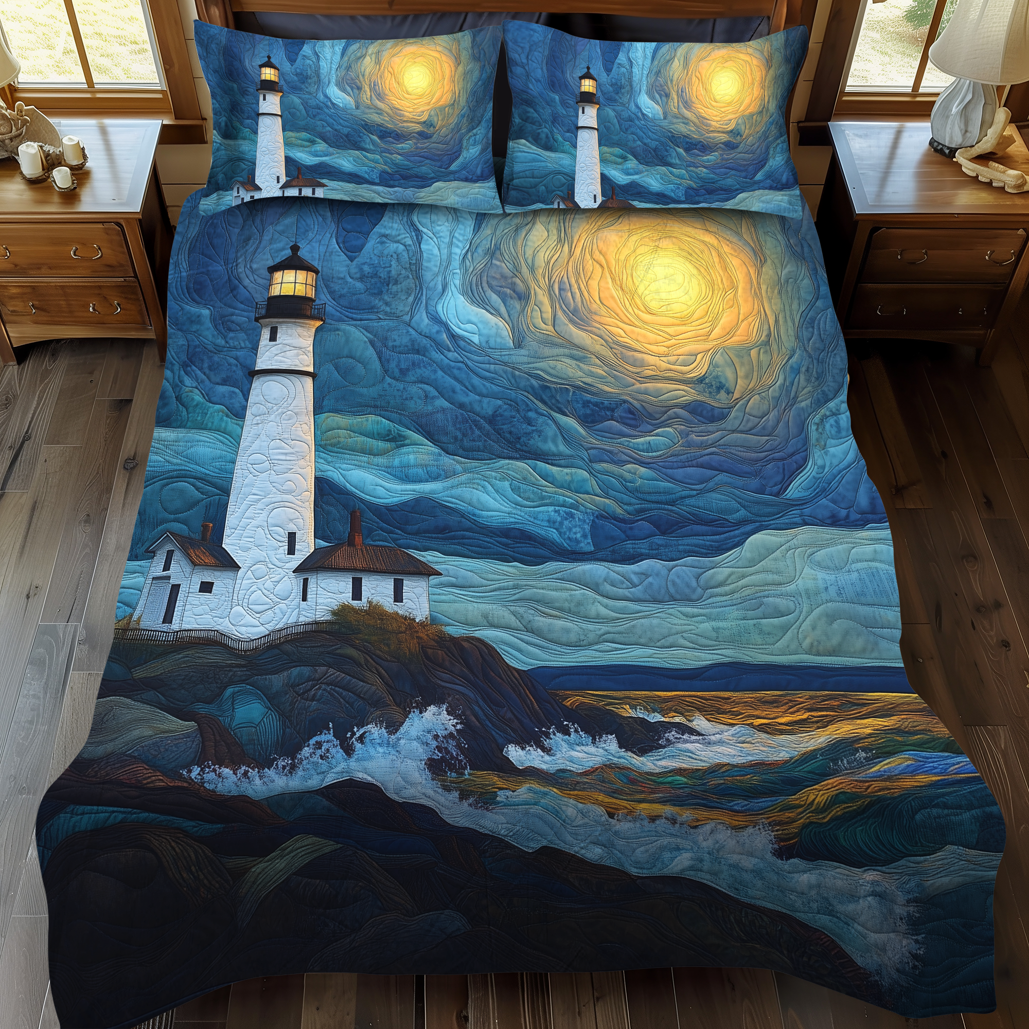 Harbor of Hope Quilted Bedding Set Twin Comforter Sets Christmas Gifts For Men Who Have Everything